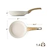 SENSARTE Ceramic Nonstick Frying Pan Small Skillet 8/9.5/11/12.5Inch Non Stick Omelet Pan, Non-toxic Kitchen Cooking Chef's Pan, Free of Intentionally Added PFOA/PFAS/PTFE, Induction Compatible, White #2