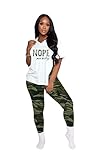 Mrskoala Lounge Sets for Women Two Piece Outfits Pullover Tops and Long Pants Tracksuit Sweatsuits Camouflage L