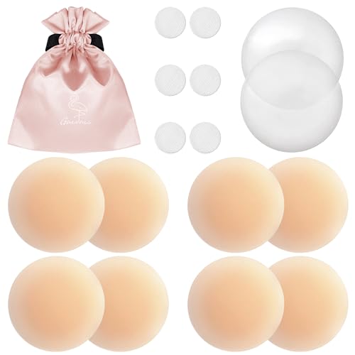 Gmumu® Nippelpads – Damen Nipple Cover mit Brustwarzenschutz Nipple Pads...