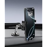 Mechrig 重力ロック デュアルアーム 車載電話マウント 360度回転 シリコン保護 - ユニバーサル折りたたみ式ホルダー ダッシュボード/フロントガラス/シートマウント用 (4.7~7.2インチのスマートフォンに対応) SJ032