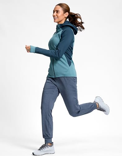 Image of G Gradual Women's Fleece Lined Joggers with Zipper Pocket Water Resistant Running Hiking Pants Winter Warm Thermal Sweatpants