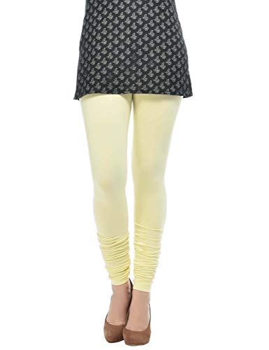 Image of Frenchtrendz Women's Cotton Spandex Stretchable Mid Rise Slim Fit Churidar Leggings Pull On