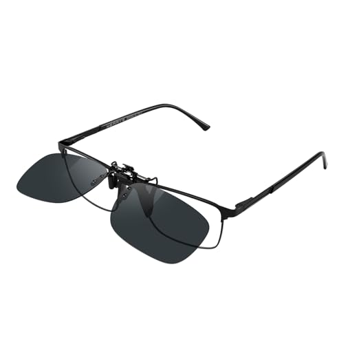 Image of MERRY'S Polarized Clip on Sunglasses Flip Up Metal Clip Attachments for Prescription Glasses