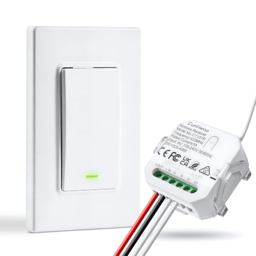 Image of Wireless Light Switch and Receiver Kit, Remote Light Switch