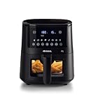 Ariete 4633 Friggitrice ad aria 4L, 1400W, Capacità 4L, 9 programmi, Funzione Shake e Grill, Temperatura fino a 200°C, Nero