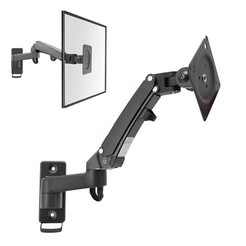Soporte de Pared para Monitor, Brazo de Monitor con Soporte Giratorio Inclinable de Movimiento Completo, Brazo Monitor de Montaje en Pared para Pantalla de Computadora de TV 17-35
