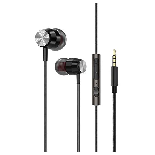 Carreteiro Wired Earphones Metal in-Ear Gaming Headsets with Microphone Wired Gaming Earphones