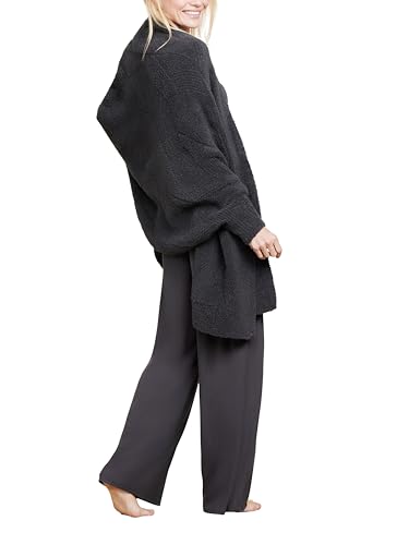 Barefoot Dreams womens Cozychic Cable Weave Blanket Wrap2