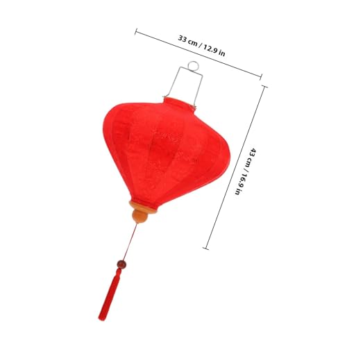Linterna de seda roja para bodas y decoración de terrazas festivas 2