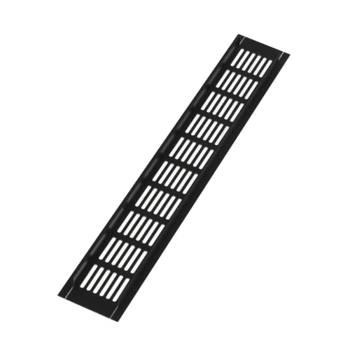 60x400mm Air Vent Cover - Aluminium Ventilation Grille - Black Furniture Grill for Door Wardrobe, Radiator - Image 3