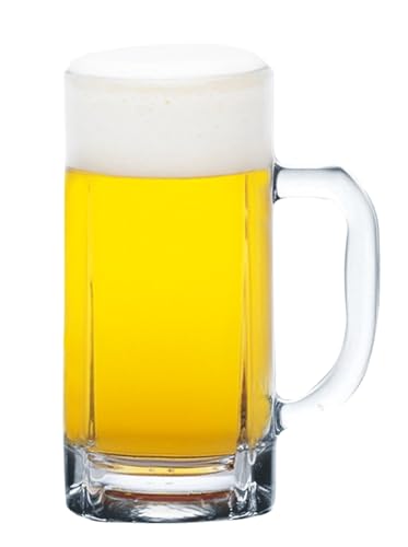 ???????? Toyo Sasaki Glass 55485 Beer Stein, 16.9 fl oz (500 ml), Made in Japan, Dishwasher Safe