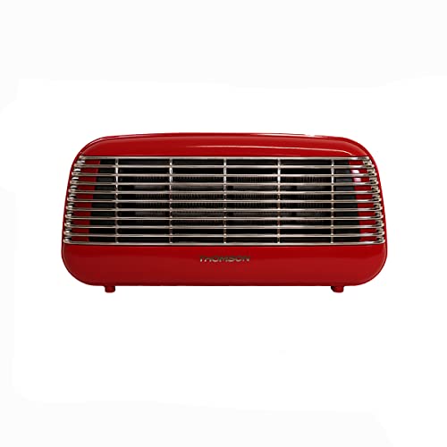 Thomson Fifty Chauffage numérique en céramique vintage 1500 W Rouge