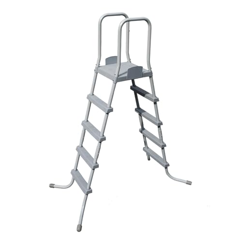 Escalera para piscina de acero inoxidable con 4 peldaños miniatura 1