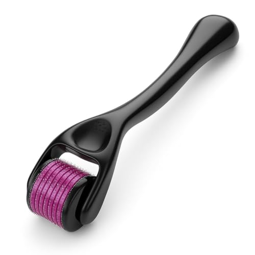 Image of Derma Roller for Hair & Beard Growth - 540 Titanium Micro Needles for Hair Regrowth, Beard Growth, Acne Scar Reduction & Skin Rejuvenation - Safe for Men & Women (Black) (1.5 MM)