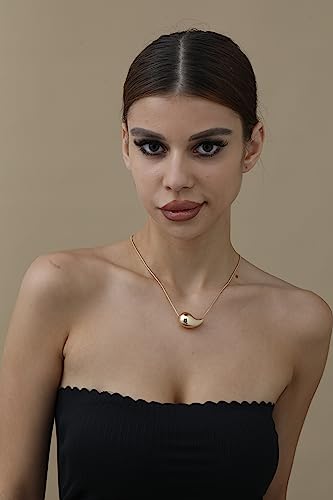 Teardrop Necklace Earrings Jewelry Set for Women, Dupes Drop Dainty 14k Gold Plated Water Hypoallergenic Pendant Necklace