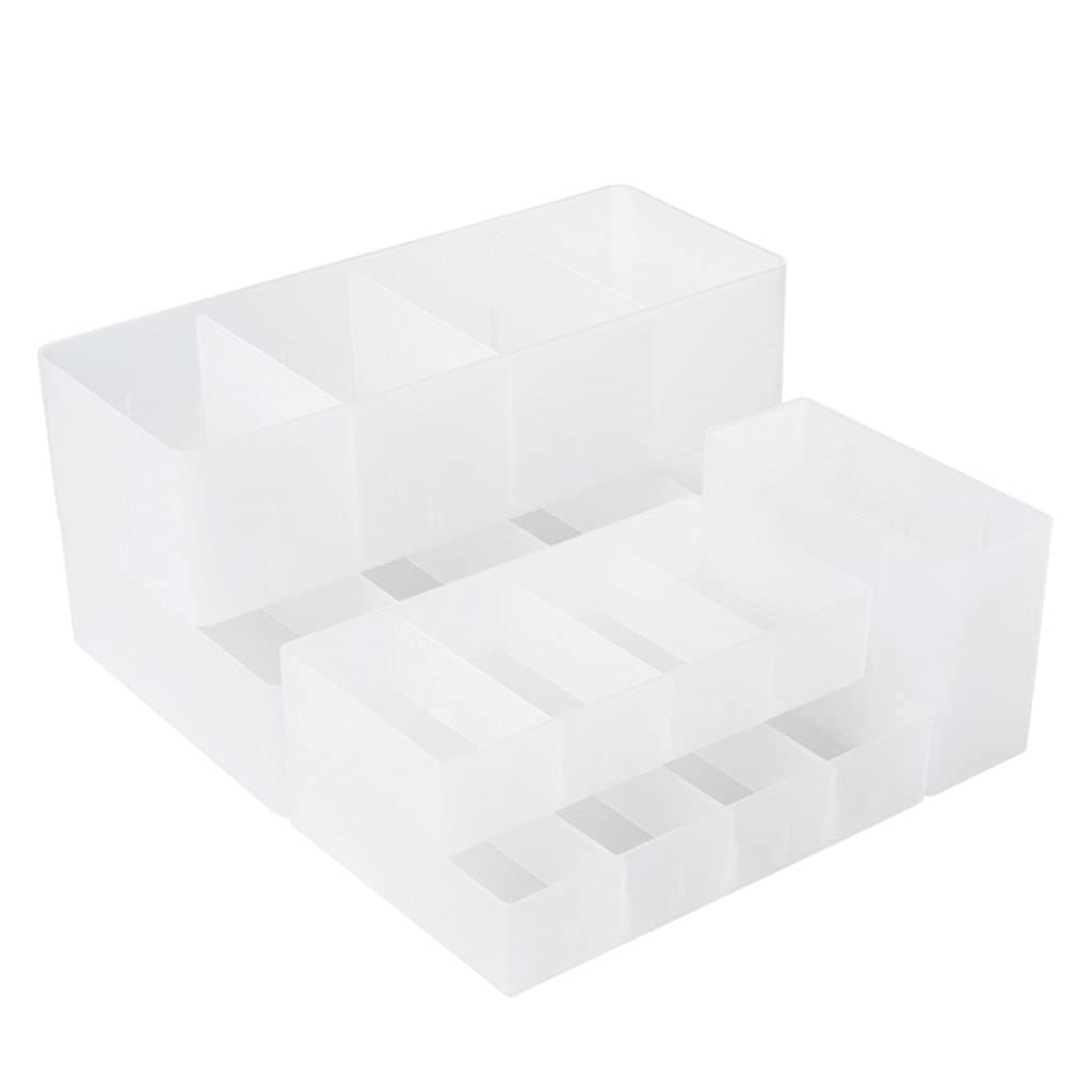 Boîte de rangement de maquillage réglable pour tiroir et bureau