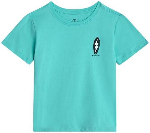 Image of Volcom Baby Boys Swim Set - 2 Piece Short Sleeve Swim Shirt Graphic Tees & Board Shorts - Infant Toddler Little Boys Swimsuit