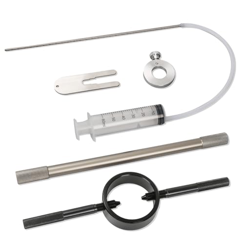 Image of Motorcycle Fork Service Tool Kit,Motorcycle Oil Tool,3PCS Fork Maintenance Tool Set Fork Oil Level Tool, Fork Spring Compressor, and Damper Rod Bleed Tool