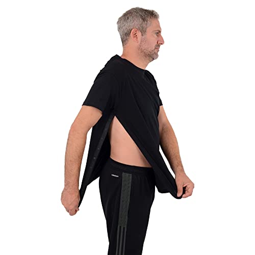 USBD Post Surgery Shoulder Recovery Shirt Tearaway Snap Open Design Tshirt for Easy Chemo Port Access Tee