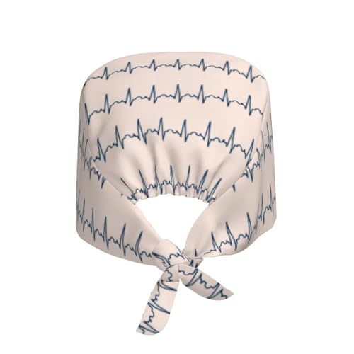 Image of Working Cap Scrub Cap with Sweatband Adjustable Unisex Women Tie Back Hat Nurse Surgical Caps