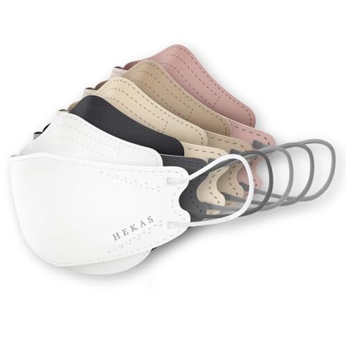 5 Pack Face Masks for Men, Women, UK Certified FFP2, Face Masks to Protect - Dust & Bacteria, Cotton Face Masks for Winter, Cycling, Work, IIR Filter Efficiency ≥ 99%, Soft Earloops