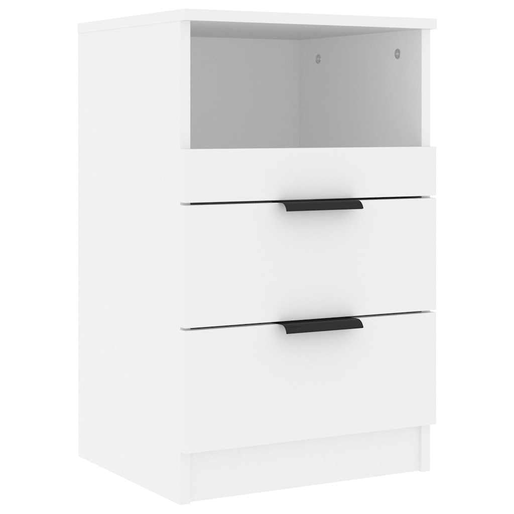 vidaXL Comodino a Muro Bianco in Legno Multistrato