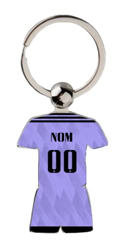 Porte Clé Football Réal Madrid Maillot Extérieur 2022 2023 Personnalisable