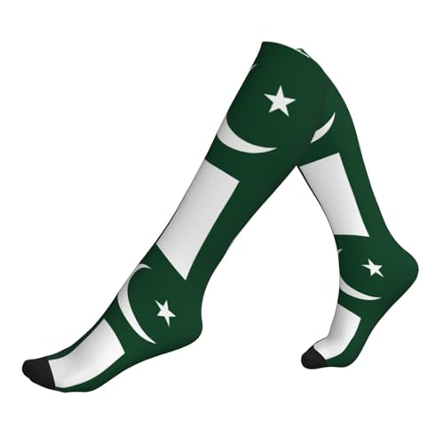 wwqqvnb Flag of Pakistan Compression Socks for Women and Men with 15-20mmHg Gradient Support, Breathable for All Day Wear, Standing, Sitting, Travel, Active Lifestyle