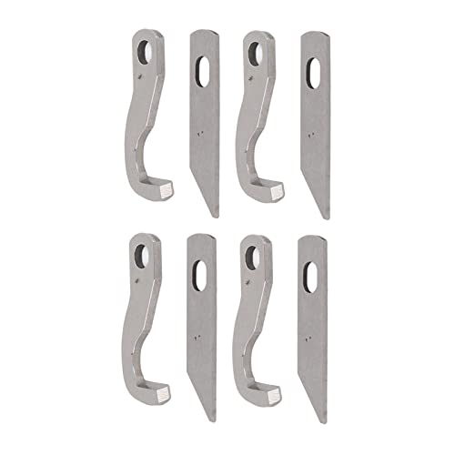 Lames de surjeteuse supérieure et inférieure DZ123 DZ1234 en acier durable, lot de 8 pièces