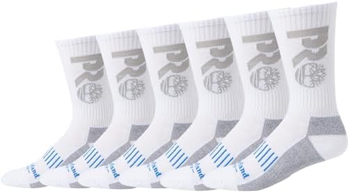 Timberland PRO Men's 6-pack Crew Socks Boot Sock