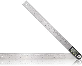 Digital Angle Finder,eSynic Professional 12 Inch/300mm Stainless Steel Angle Finder Ruler Tool Electronic Digital Angle Protractor Woodworking with LCD Screen for Woodworking Construction etc