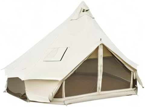Miniatura 10 de KingCamp Tiendas de Campaña Tipo Yurta de Lona Bell, 4 Estaciones, Grandes, Impermeables y Resistentes al Viento, Tienda de Campaña de Lujo para