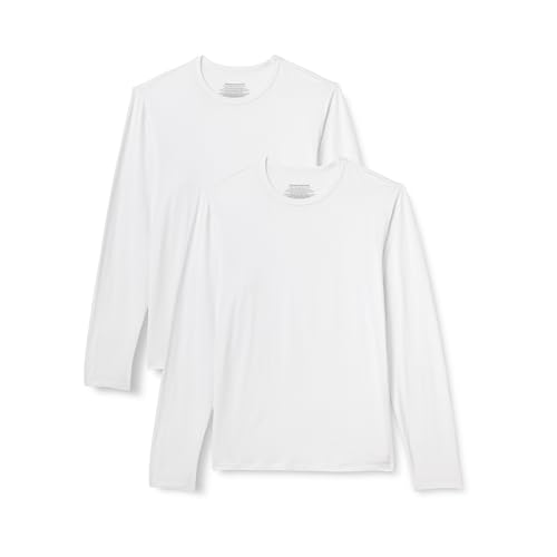 Amazon Essentials Mens Long Sleeve Super Soft Modal Undershirt Pack of 2 White X-Large