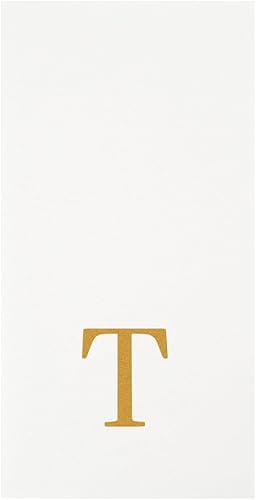 Miniatura 371 de Luxenap - Toallas de invitados de 15.8 x 7.9 pulgadas, 50 toallas de mano con letras plateadas, letra "P", fuente Sans Serif, servilletas de papel