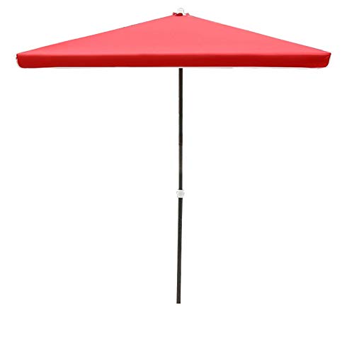 Summer Large Parasol Double-layer Umbrella Cloth, Outdoor Rectangle Collapsible Parasol Canopies Shade For Beach, Garden, Patio, Market, 200 X 200CM, 220 X 180CM (Red 2.2m*1.8m)