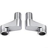 2er Set verstellbar für Duscharmaturen Adapter mit S-Anschluss für verschiedene Wandlochkonfigurationen und Badrenovierungen