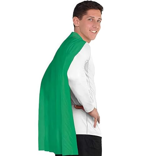 Green Cape Costume for Kids and Adults - One Size Fits Most (1 Count) - Great For Party Dress-Up - Superhero & Halloween Capes