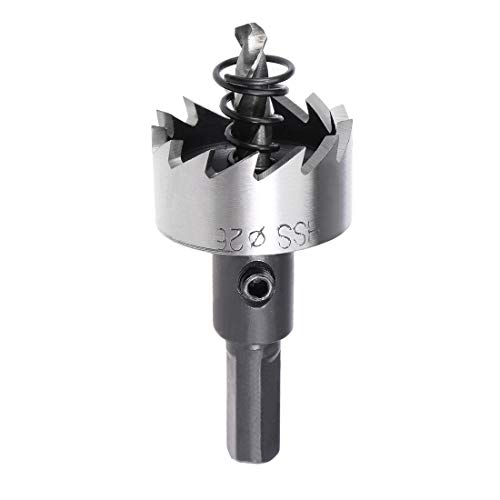 sourcingmap 25.5mm HSS Drill Bit Hole Saw for Stainless Steel Metal Alloy Wood, 25.5x14mm