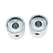 KAISH Set of 2 Aluminium Metal Flat Top Guitar Bass Knobs Guitar Volume/Tone Control Knobs 1/4