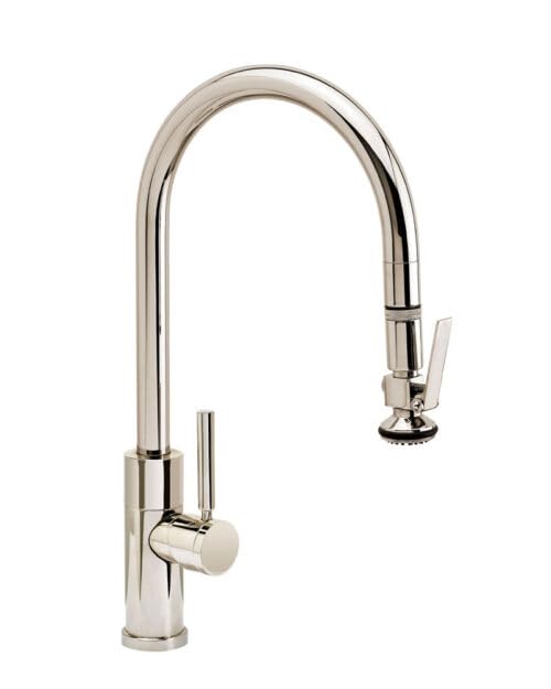 Product Image of the Waterstone 9850-PN Contemporary Pulldown Faucet Lever Sprayer Polished Nickel