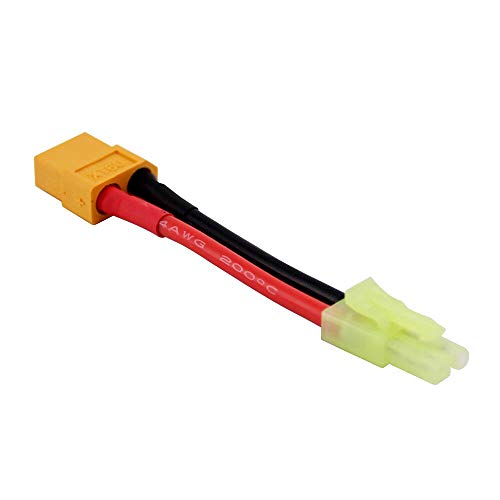 ikarex-shop Adapter Kompatibel mit Mini Tamiya Stecker auf XT60 Buchse Adapterkabel RC Akku Lipo VERPOLUNG BEACHTEN Cover