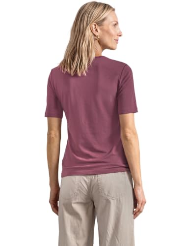 Street One Basic T-Shirt mit Herzausschnitt Dark Clouded Blush 42 – Ansicht 2