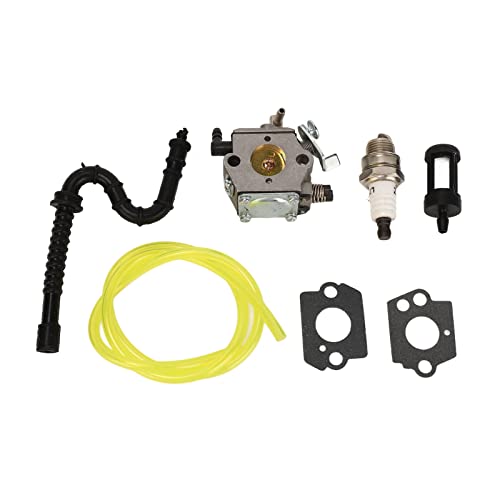 028 028AV 028 Chainsaw Carburetor Kit,Repair Kit,Carburetor Spark Plug with Fuel Pipe and Filter Chainsaw Replacement Parts