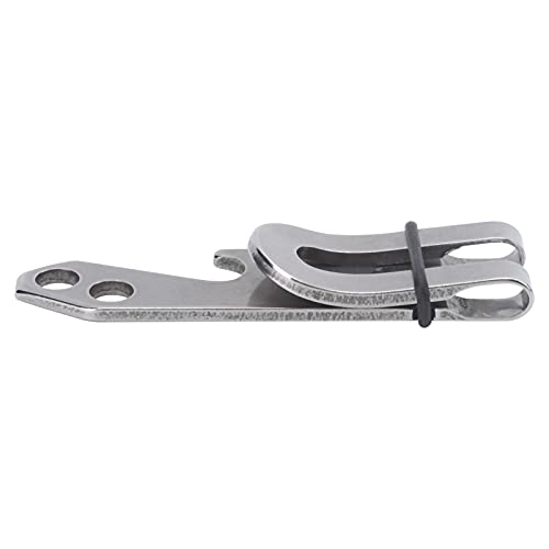 plplaaoo Stainless Steel Belt Clip Money Clip Keychain Holder Thick Sturdy Waist Clip Design with Slotted Screw Bottle Opener Function for Men Outdoor Enthusiasts 7.4x1.8cm Silver3