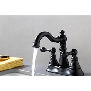 Two Handle Bathroom Faucet Matte Black Bathroom Sink Faucet 3 Hole with Pop up Drain Assembly, Classic 4 Inch Centerset Lavatory Faucet with 360° Swivel Spout,F-0048-MT Two Handle Bathroom Faucet Matte Black Bathroom Sink Faucet 3 Hole with Pop up Drain Assembly Classic 4 Inch Centerset Lavatory Faucet with 360 Swivel SpoutF 0048 MT