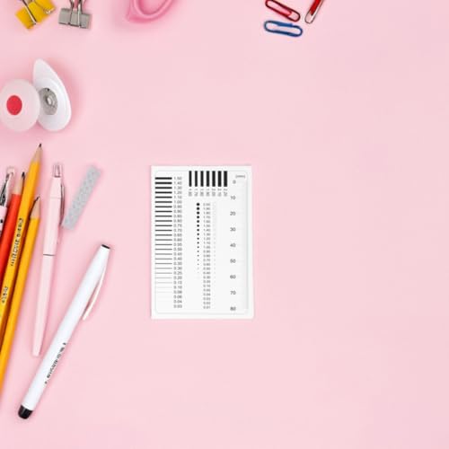 TEHAUX Medidor de Espesor de Vidrio de Alta Precisión y Juego de Tarjetas de Comparación de Defectos 4 piezas Herramienta de Medición Plástica con Visibilidad para Construcción y Manufactura miniatura 4