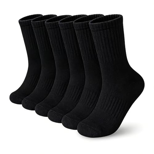 YSUY 3-Pack Ladies Ankle Socks for Sports & Leisure Ladies Socks Breathable Black Cotton Liners Multipack for Womens Size 4-7 Slouch and Athletic Style for Girls & Women (3 Black)