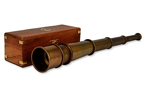 Roorkee Instruments India Stempunk Telescope/Vintage Pirate Telescope/Solid Brass Telescope