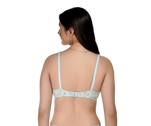Image of Full Coverage Non Padded Wire Free Daily Use Regular Printed Bra for Women and Girls in Multicolor