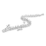 CONGARTENO Movable Joint Chinese Dragon Figurine Silver Small Desktop Decoration Lifelike Metal Zodiac Dragon Ornament for Living Bar Study with Detailed Craftsmanship and Lucky Wealth Symbol